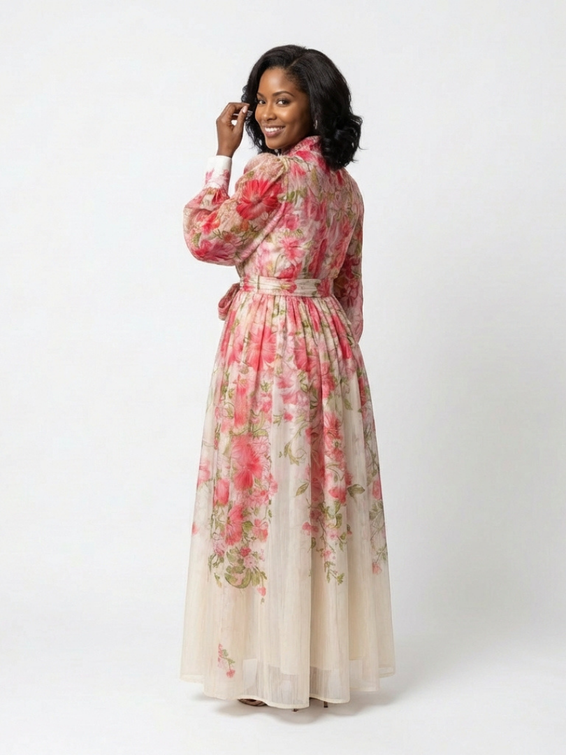 Cressida | Robe Maxi Longues Florale Transparent