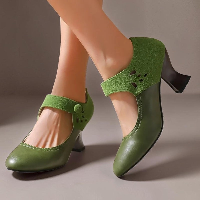 Camille | Escarpins Daim Bride Cheville