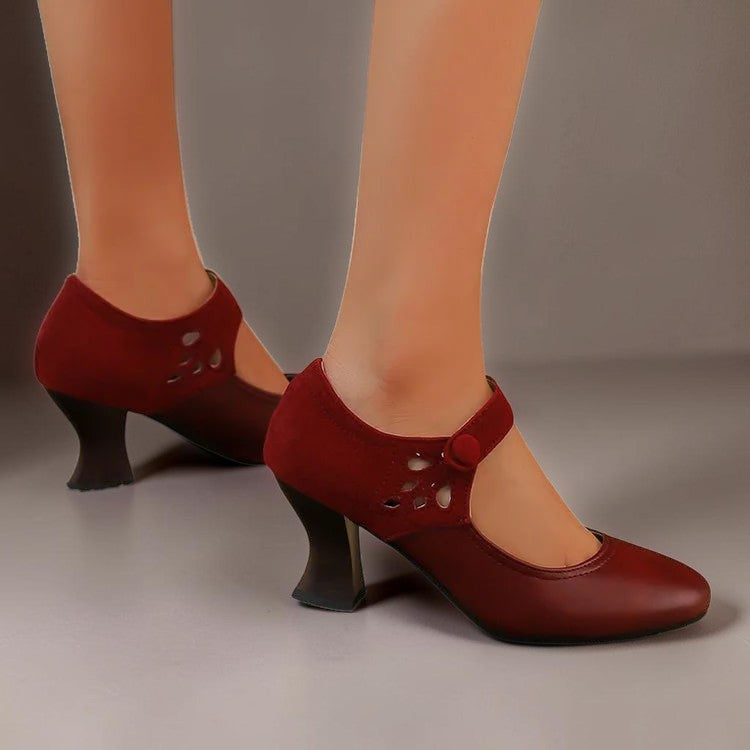 Camille | Escarpins Daim Bride Cheville