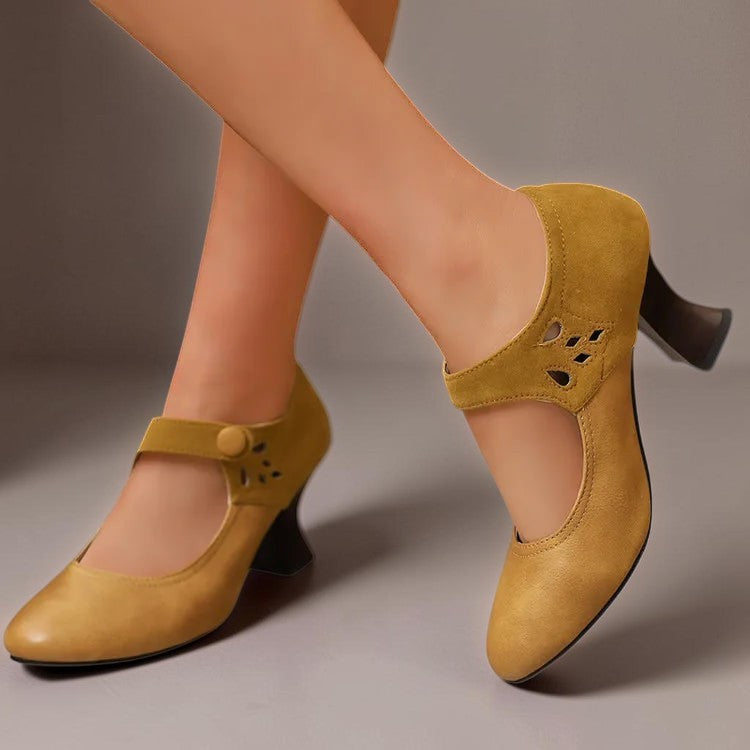 Camille | Escarpins Daim Bride Cheville