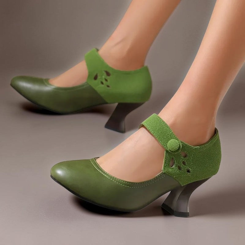 Camille | Escarpins Daim Bride Cheville