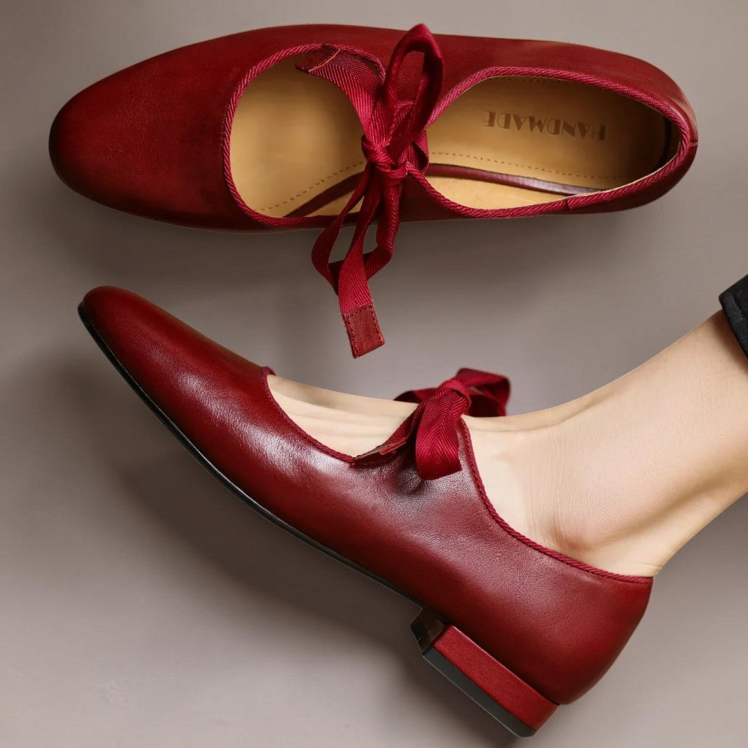 Sophie | Ballerines Cuir à Nœud
