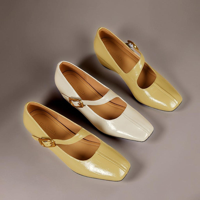 Michèle | Babies Cuir Bout Carré