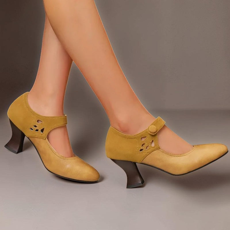 Camille | Escarpins Daim Bride Cheville