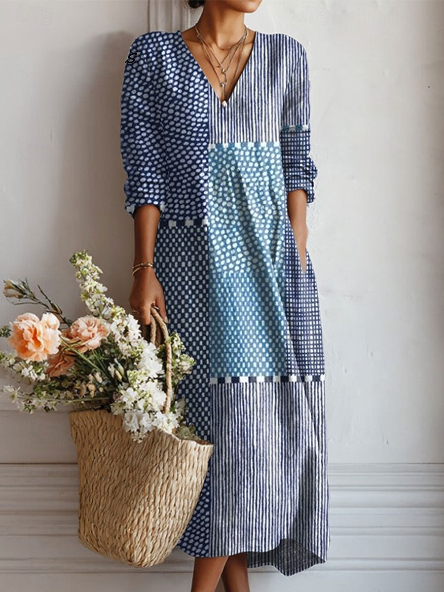 Marjolaine | Robe Imprimée Patchwork